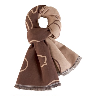 AJIDOU阿吉豆围巾女冬季保暖防风加厚围脖女披肩新年战袍送女友