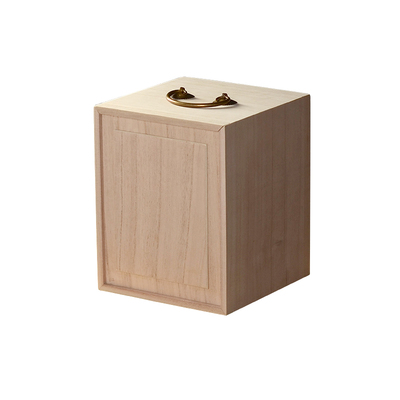 抽盖桐木提把复古收纳礼盒