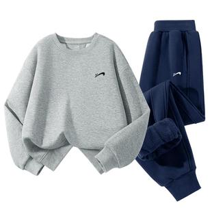 贵人鸟童装男童套装加绒儿童2026新款一体绒男大童青少年运动冬装