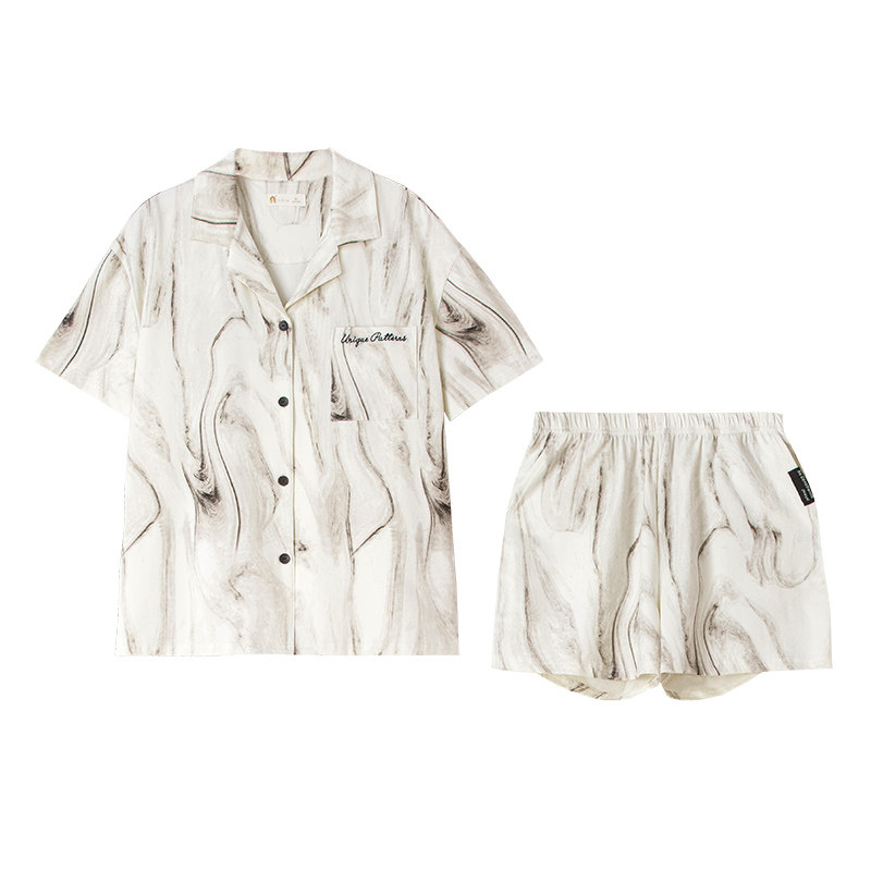 妮狄娅情侣夏简约休闲家居服套装