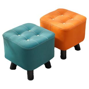 小凳子简约换鞋凳客厅沙发脚踏凳茶几小矮凳北欧皮凳子家用小板凳