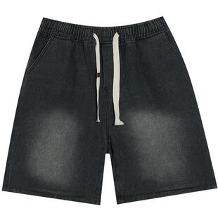 准者官方旗舰牛仔裤短裤2026夏季新款男女透气宽松休闲情侣五分裤