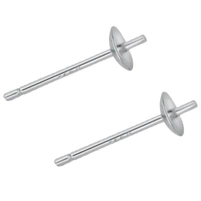 999纯银耳钉配件DIY手工珍珠耳环