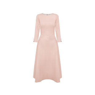 MummyCat下蛋喵 25新品30人棉立体剪裁肌理感收腰连衣裙