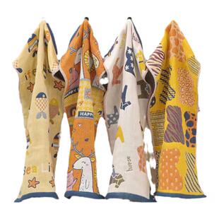 儿童纯棉纱布毛巾柔软吸水不掉毛宝宝洗脸洗澡卡通童巾全棉小面巾