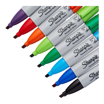 sharpie斜头油性记号笔马克笔