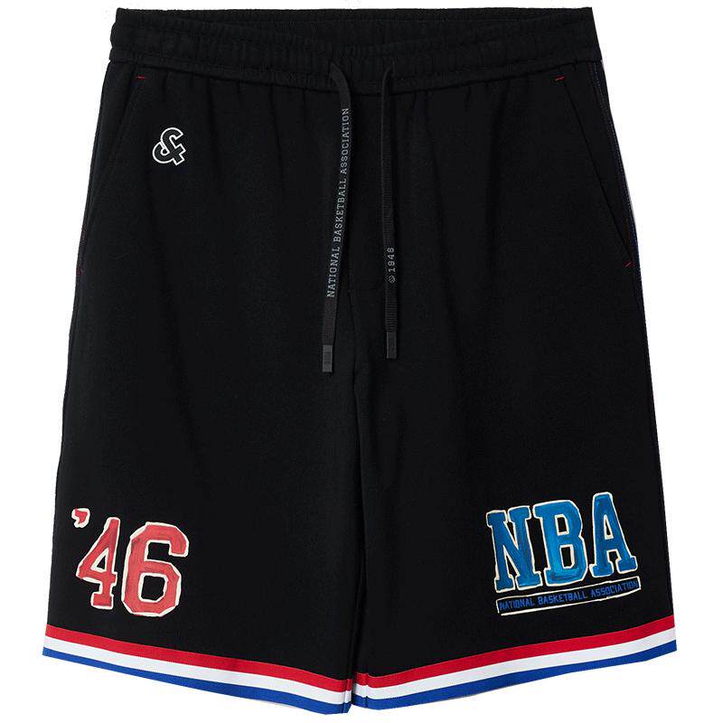 【NBA联名】杰克琼斯奥特莱斯男装短裤夏季裤子精致肌理感印花潮