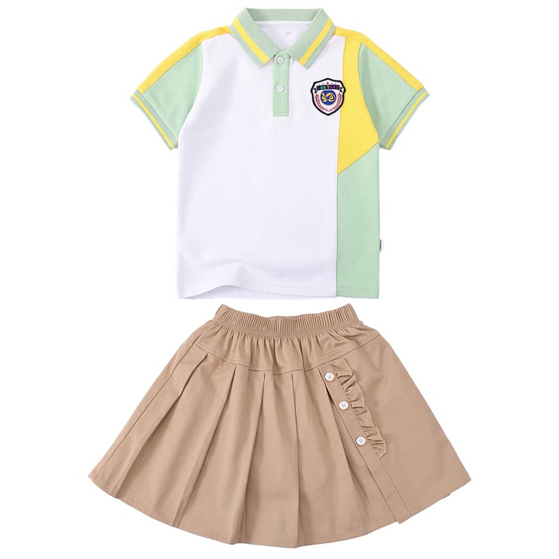 夏季小学生校服纯棉短袖运动会方队服幼儿园六一演出服大班毕业照