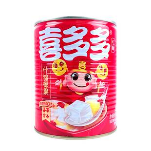喜多多什锦椰果850g大罐装椰果罐头商用整箱包邮水果罐头夏季饮品