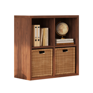 中古风卡莱克钢制书架格子柜自由组合模块小户型客厅收纳置物书柜