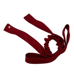 质感缎面~减龄气质高马尾绸缎红色黑色长飘带蝴蝶结发圈皮筋头绳