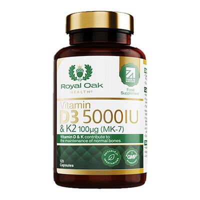 ROH皇家橡树维生素d3k2成人备5000IU孕妇活性维他命vd3