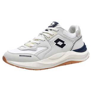 LOTTO乐途男复古网面运动鞋2025秋冬季新款厚底休闲加绒老爹鞋子