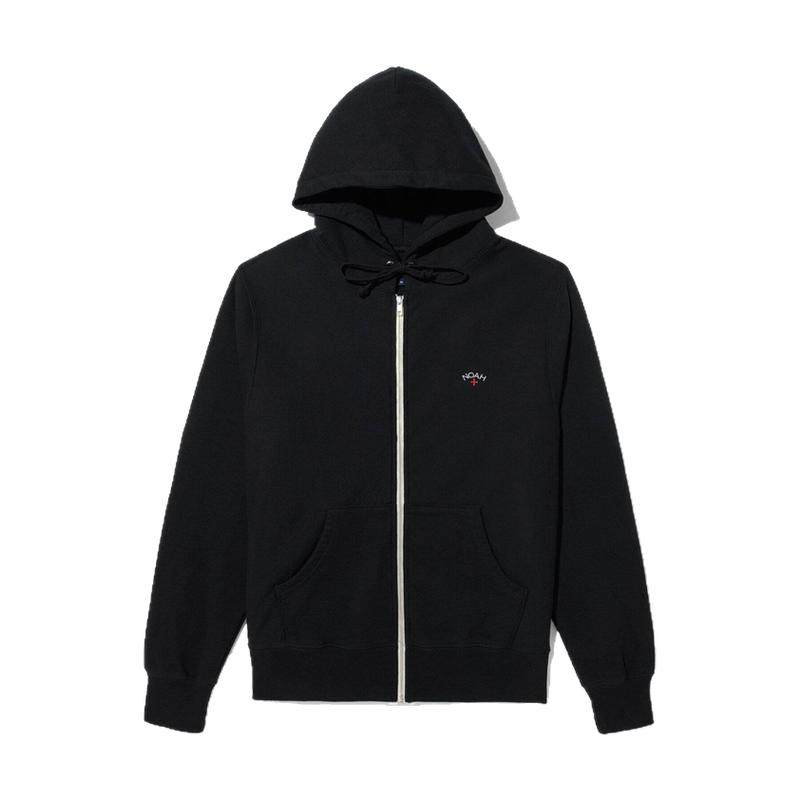 NOAH Lightweight Zip-Up 男纯色刺绣logo拉链连帽休闲卫衣外套