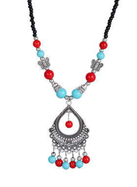 小众民族风度假项链毛衣链