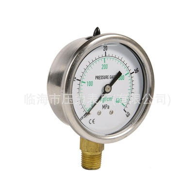 小型空压机储气罐y40y50y60y100压力表轴向径向气压表耐震充油表