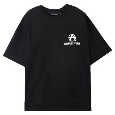 ACUPUNCTURE爱克佩特夏季重工立体刺绣T恤男女同款纯棉宽松短袖