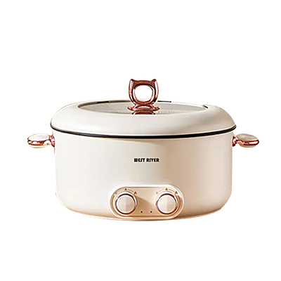 德国智能鸳鸯电火锅宿舍家用多功能一体全自动电煮锅电热锅电炒锅