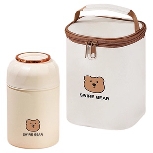 德国早餐保温杯带盖勺装粥燕麦豆浆焖烧杯子壶宽口上班族便携外带