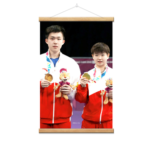 莎头周边孙颖莎王楚钦海报写真挂画宿舍装饰墙贴diy来图定制照片