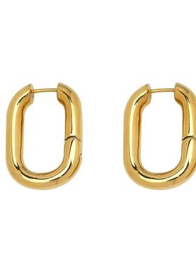 WEARRING几何方形耳钉锆石