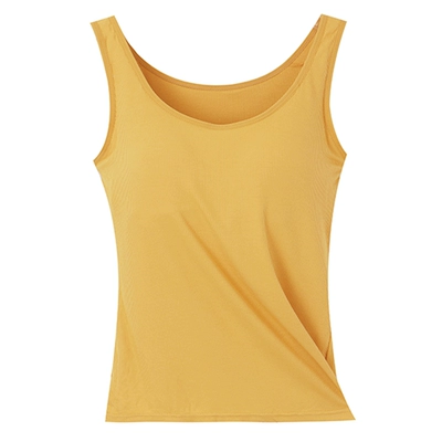 薄款带胸垫一体式背心吊带打底