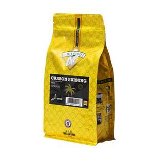 博达炭烧咖啡豆 深度烘焙生豆 可研磨手冲纯黑咖啡粉454克袋装