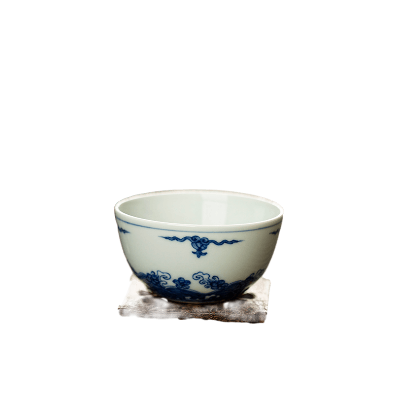 主人杯手绘青花陶瓷三勤堂陶瓷