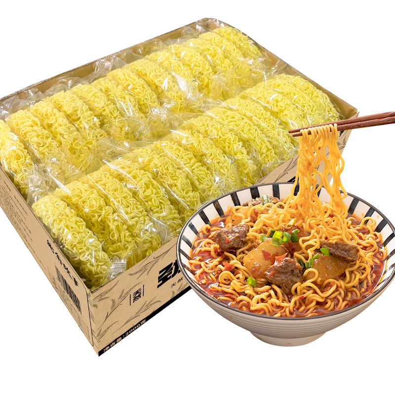 方便面面饼非油炸大碗面整箱批发装火锅面鸡蛋面条炒面专用面泡面