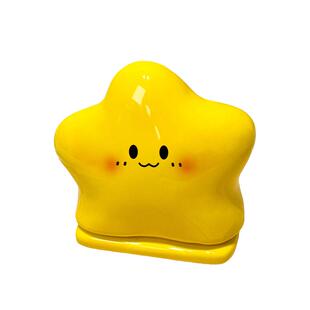 星星牙签筒陶瓷家用创意桌面装饰可爱牙签盒牙线棉签二合一收纳筒