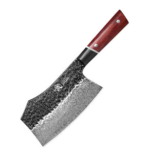 日本三本盛砍骨刀大马士革粉末钢家用手工锻打商用高硬度厨房菜刀