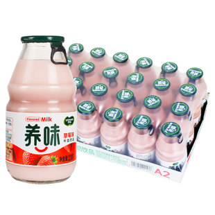 养味牛奶燕麦草莓香蕉220g*24瓶整箱儿童早餐奶乳酸菌饮品饮料