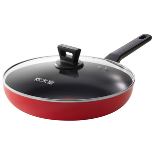 炊大皇精彩平底不粘锅无烟电磁炉通用28烙饼锅煎蛋锅牛排煎锅30cm