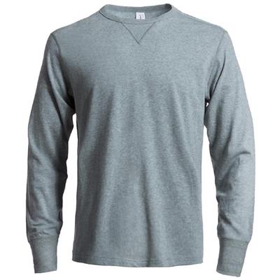 vintage全棉华夫格亨利领长袖t恤