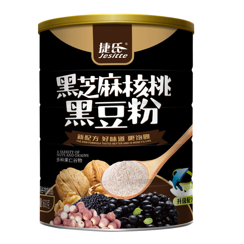 捷氏黑芝麻核桃黑豆粉600g