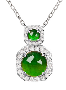 宫里上新正品天然冰种翡翠项链