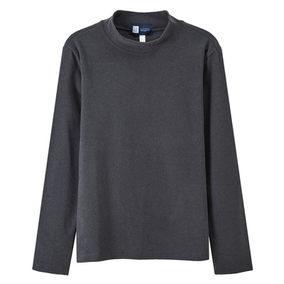 内搭双面德绒半高领长袖T恤男