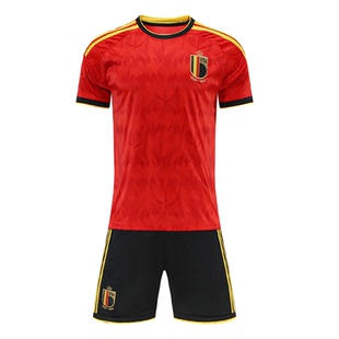 2026世界杯比利时球衣德布劳内比赛足球训练服儿童足球服套装定制