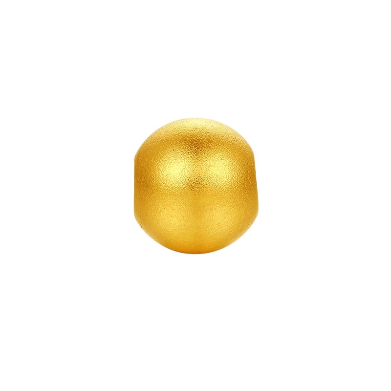 周六福黄金珠子纯金豆豆小金珠计价足金DIY转运珠节日礼物