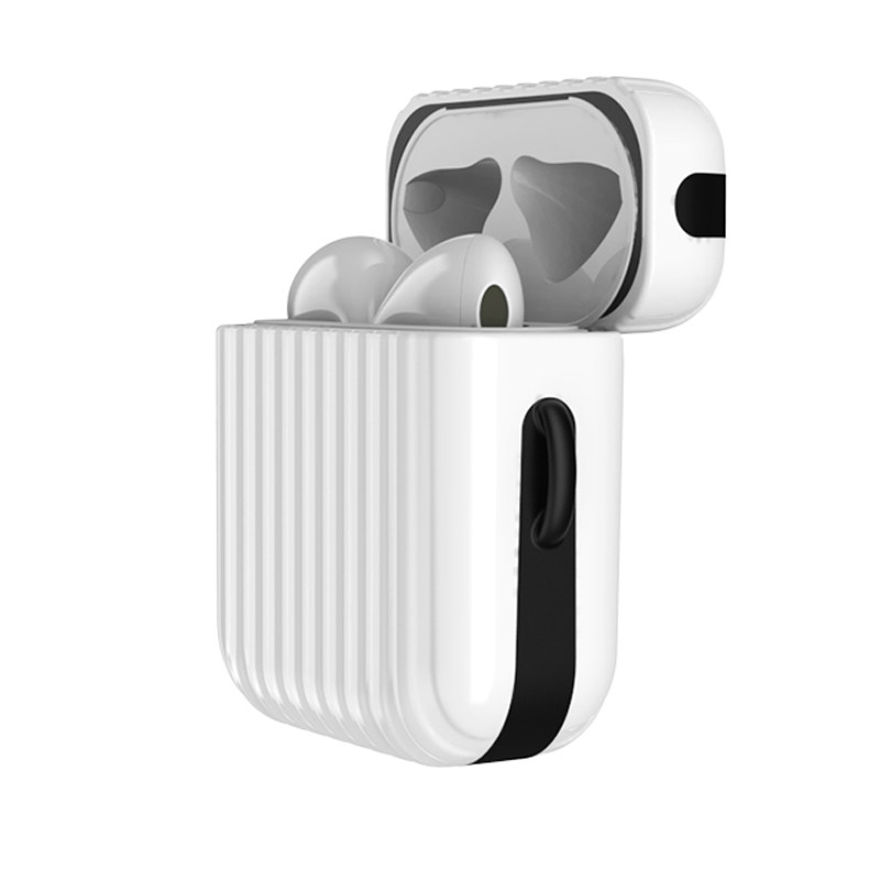 适用于airpods保护壳套硬壳一代二代12硅胶创意ins风潮牌搞怪高级情侣可爱风纯色简约小众行李箱定制不掉盖