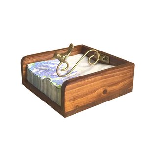 实木方形餐巾纸桌面收纳盒厨房创意纸巾收纳盒餐桌新中式可爱小鸟