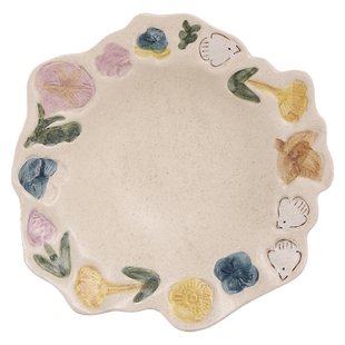 花卉日式陶瓷餐具釉下彩好看甜品盘子菜盘家用饭碗酸奶碗马克杯子