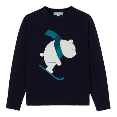 【羊毛混纺】Jacadi亚卡迪男童加厚毛衣冬新款羊毛衫打底2040258