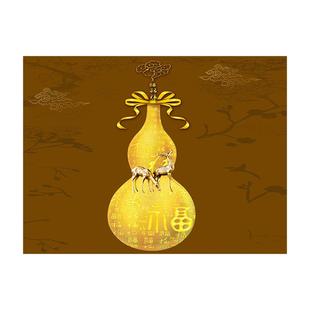 聚财葫芦入户门口地垫防滑福禄吉祥红色土黄色脚垫竖版横版定制垫