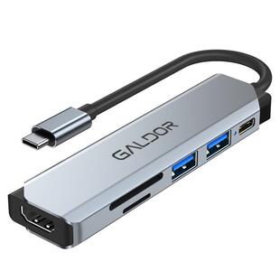 高多USB-C扩展坞六合一typec转hdmi分线器笔记本电脑扩展器PD快充