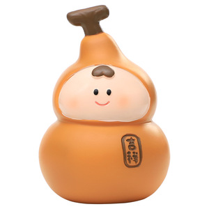 好运小福禄摆件保平安创意潮玩可爱葫芦办公室桌面装饰品新年礼物