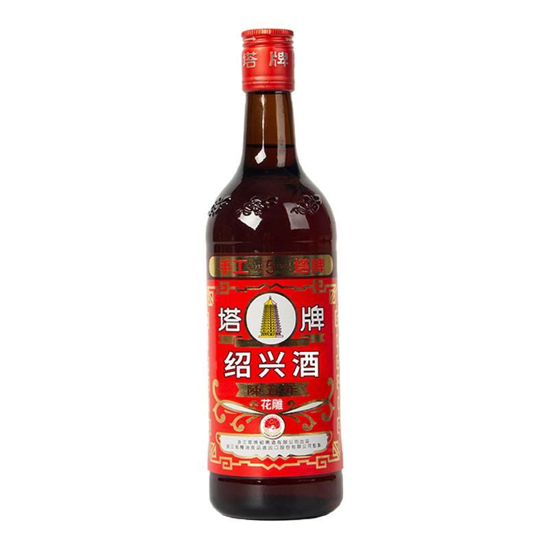 塔牌黄酒五年陈红牌花雕酒瓶装手工糯米黄酒正宗绍兴老酒加饭酒