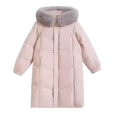 90白鹅绒大狐狸毛领中长款羽绒服