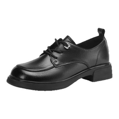 星期六真皮牛皮厚底乐福鞋女鞋