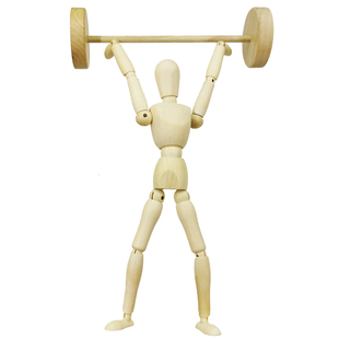 梧棣木人（二代）木偶人摆件换装木头人偶关节人模型小木人模特